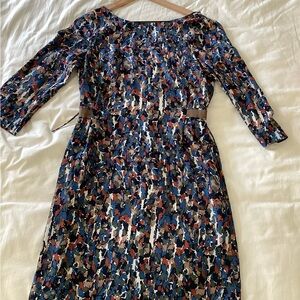 Short colorful backless dress